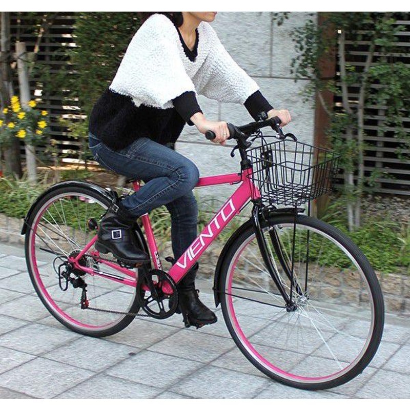 雨の日安心 泥除付【実用サイズ 前カゴ付・ミニベロ クロスバイク