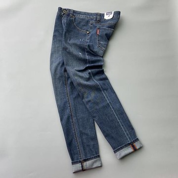 外貿薄款品牌撤柜剪標微彈力拉鏈洗水時尚休閑修身小直筒牛仔褲男