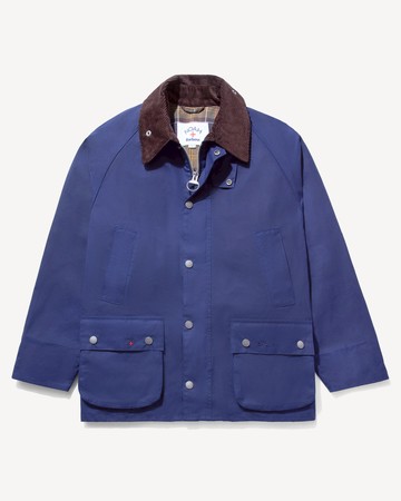 Noah Popeye Barbour Bedale Jacket Dark Navy/Brown / XL