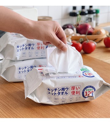 新品免運日本品牌廚房濕紙巾 抽取式廚房紙巾 一次性廚房清潔濕巾 濕紙巾 紙巾 抹布 120抽