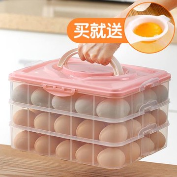 雞蛋盒子外帶家用手提便攜冰箱食物保鮮密封蛋托雞蛋收納盒戶外