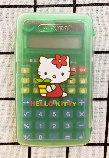 【震撼精品百貨】Hello Kitty 凱蒂貓 計算機-綠色 震撼日式精品百貨*80218