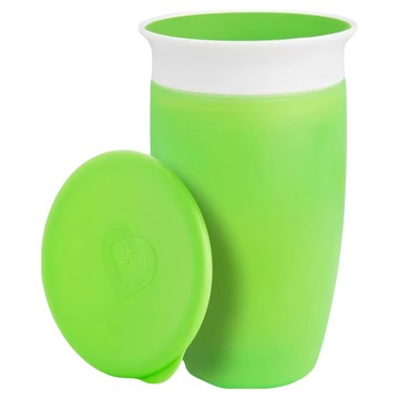 munchkin 滿趣健 360度防漏杯 附蓋 296ml  綠色  1個