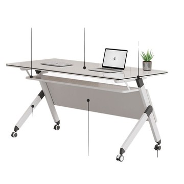 折疊會議桌培訓桌椅組合多功能辦公桌教育機構可拼接長條桌金屬[DD030109]