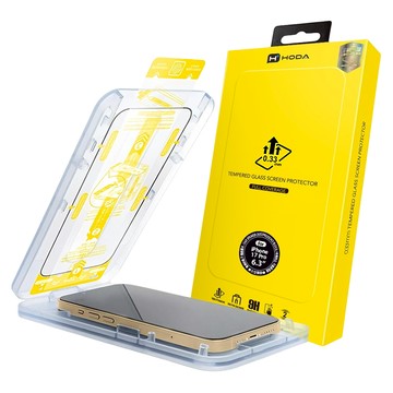 HODA 好貼 0.3mm 2.5D滿版玻璃保護貼 附無塵太空艙貼膜神器  iPhone 16 Plus/15 Plus  1盒