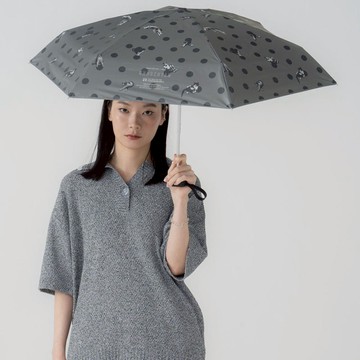 沖昌之聯名圓點貓迷你便攜手動遮光降溫傘-多色 米白