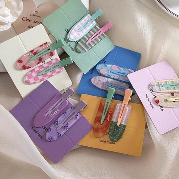 『ATC』 髮夾 進口少女卡通彩色無痕化妝夾側邊夾劉海碎髮夾髮卡頭飾