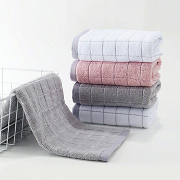 簡約方格格紋純棉毛巾 速乾吸水 親膚柔軟 洗臉巾 擦手巾 擦臉巾 吸水毛巾 擦頭巾 小浴巾【ZD0403】《約翰家庭百貨