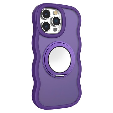 bebehome 美妝鏡波浪磨砂磁吸支架手機保護殼 支援MagSafe  iPhone 16 Pro Max  紫色