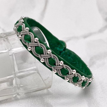 女式皮革手镯//斯堪的纳维亚设计