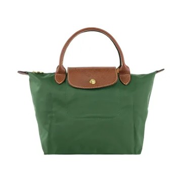 【LONGCHAMP】S號短把LE PLIAGE摺疊水餃包(英式綠色)