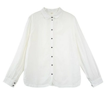 現貨+預購 襯衫長袖上衣-通勤輕薄亞麻肌理女裝74kc78【獨家進口】【米蘭精品】