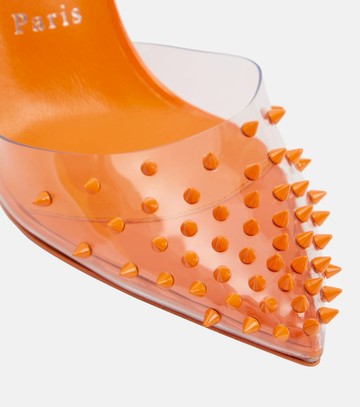 Christian Louboutin Spikoo 100 PVC and leather pumps