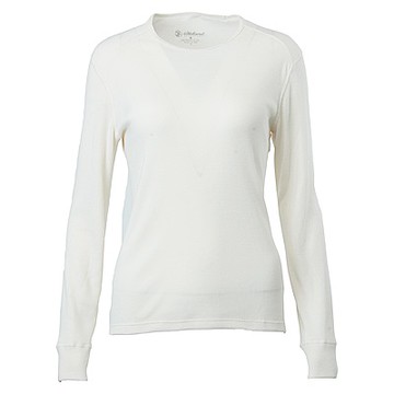 Wildland 女Highest彈性圓領保暖衣白