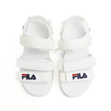 FILA Tapered Sandals 女 運動涼鞋 戶外 休閒 增高 穿搭 魔鬼氈 白 5-S316Y-132
