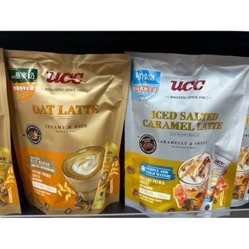 UCC 冷泡拿鐵 香醇燕麥拿鐵 UCC義式香濃拿鐵/鹽味焦糖拿鐵口味 一袋8包 即溶咖啡 冷泡咖啡 鹽焦糖 即期品 咖啡