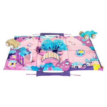 Miniland 交通車遊戲墊 3D場景 角色扮演 防汙可水洗 摺疊小體積  105cm  紫色  1個