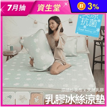 可水洗折疊收納抗菌乳膠冰絲涼墊枕套組 涼感床墊 乳膠涼墊 涼感墊 涼蓆