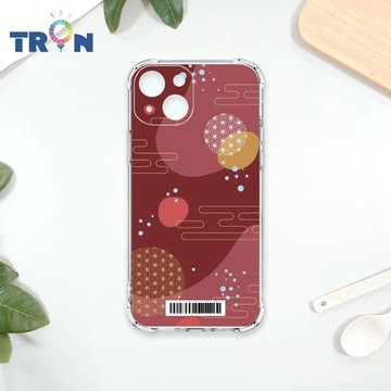 TRON IPhone 14 日系和風圓點流雲系列 四角防摔載具殼 軟殼 手機殼