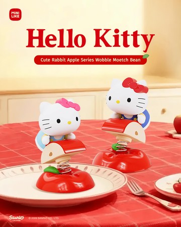 【際洋文化】Hello Kitty Style萌兔蘋果系列搖搖萌趣豆