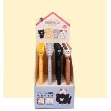 貓貓日記 側按中性筆(隨機出貨)