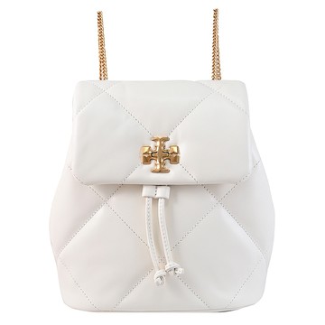 TORY BURCH 170485 KIRA 絎縫翻蓋鏈條斜背/後背包.白