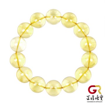 【正佳珠寶】琥珀 頂級高凈水金珀 16.3-16.7mm 琥珀金珀手珠｜日本彈力繩