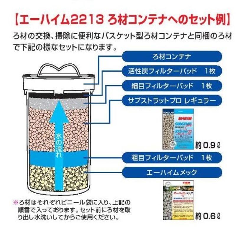 エーハイム クラシックフィルター2213 ろ材付セット 本体寸法:180ｍｍ