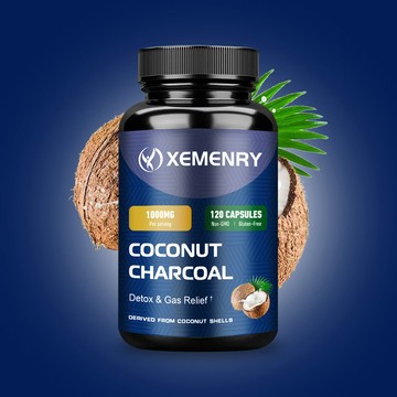 XEMENRY椰子活性碳1000毫克🥥，素食膠囊，60/120粒膠囊