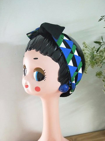 綁式髮帶-鬆緊-雙三角