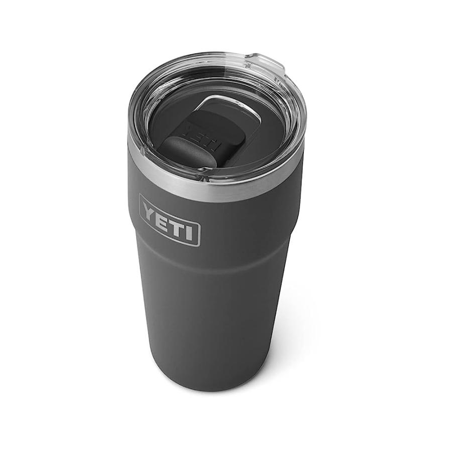 YETI RAMBLER 16 OZ STACKABLE PINT, VACUUM INSULATED, STAINLESS STEEL WITH MAGSLIDER LID, CHARCOAL