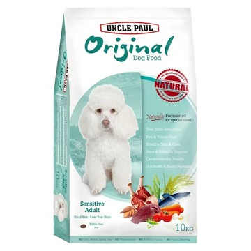UNCLE PAUL 保羅叔叔 原味狗糧 敏感成犬配方 小顆粒/減少淚痕  護眼保健  10kg  1袋