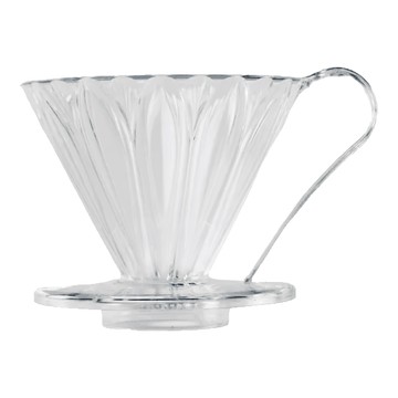 CAFEC Tritan款錐形花瓣濾杯 1-2份  1個  透明色