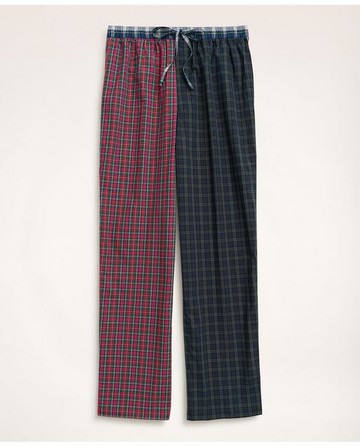 Brooks Brothers Men's Cotton Broadcloth Fun Tartan Lounge Pants | Size Medium