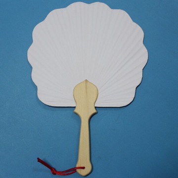 3號花瓣空白紙扇子 木柄竹枝雙面紙彩繪扇子/一袋10支入(促50)~5860【APP滿額下單10%點數(單一帳號最高5000點)】1/31止