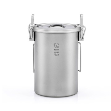 Keith 鈦多功能煮飯神器 900ml / Ti6300.露營煮飯器 登山飯鍋 純鈦野炊鍋 戶外煮飯鍋 蒸飯器