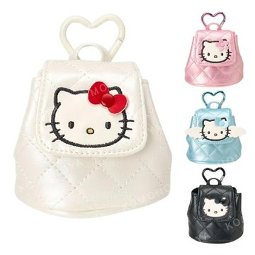 小禮堂 Sanrio 三麗鷗 Hello Kitty 皮質絎縫小物收納包附扣環 (迷你小物系列)
