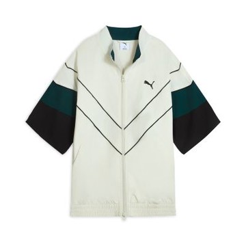 【PUMA官方旗艦】韓國線流行系列復古足球風短袖風衣外套 男女共同 63427605