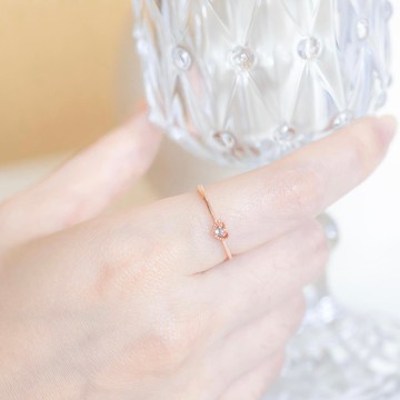 藍托帕石925純銀心之石戒指 可調式戒指