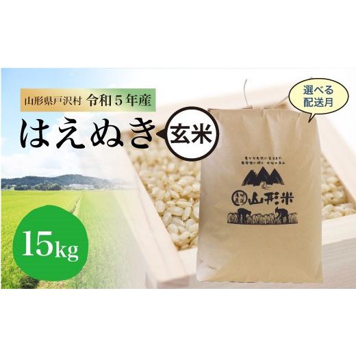 令和5年産 山形県戸沢村 厳選 はえぬき  15?（15kg×1袋） ＜配送時期指定可＞