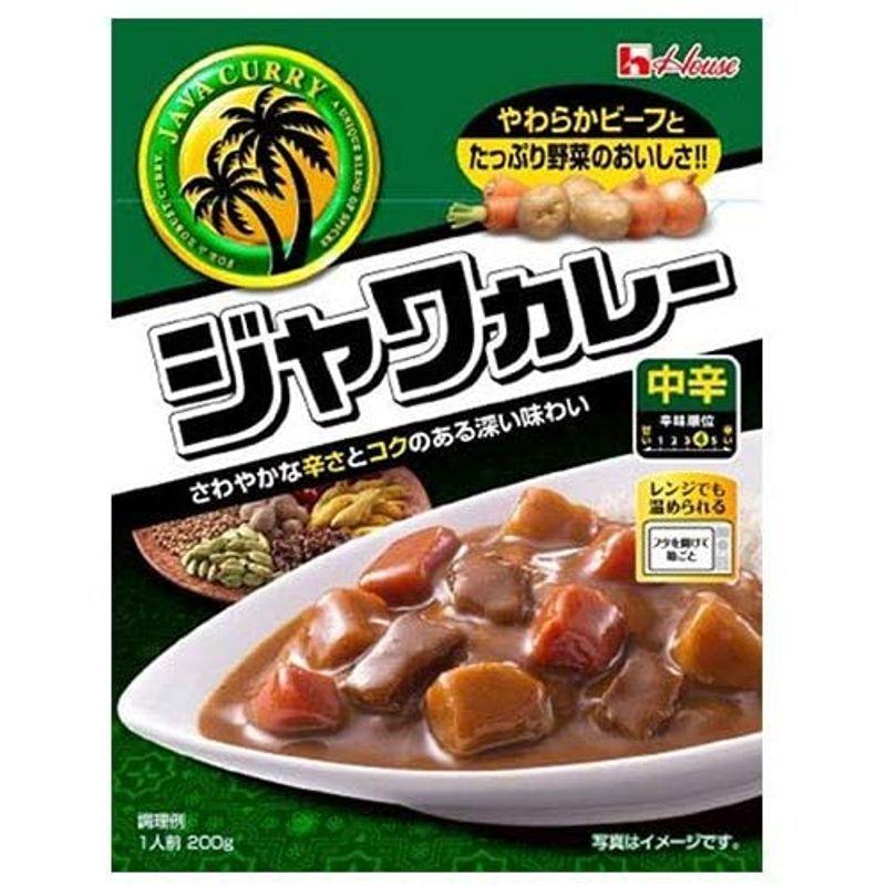 ハウス食品 レトルト ジャワカレー 中辛 200g×30個入×(2ケース)