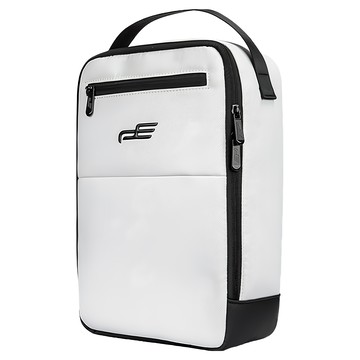 PLAYEAGLE 美式經典高爾夫球鞋袋 專業耐磨透氣雙拉鏈手提鞋袋  23 x 10 x 35cm  1個  白色