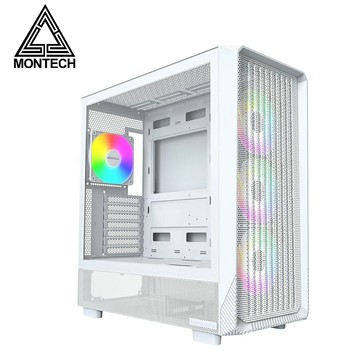 【MONTECH 君主】X5 ATX 玻璃透側機殼 白色【三井3C】