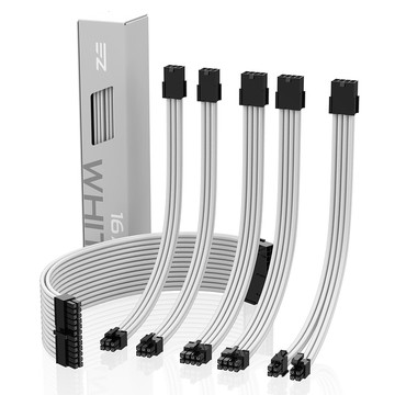 EZDIY-FAB 16AWG 電供延長編織線 30cm 6件套 power轉接延長編織線 電供延長編織線-多種顏色