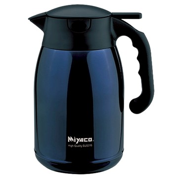 MiyAco 米雅可 經典316按壓式真空保溫壺  藍色  1.5L  1個