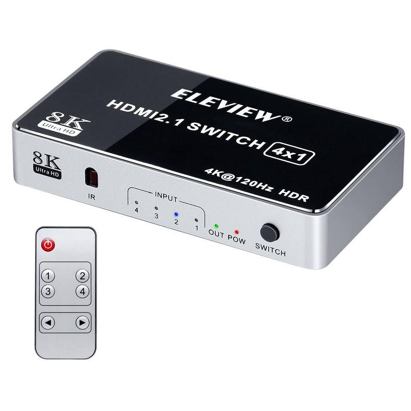 8K 60Hz 4K 120Hz 対応 4入力1出力 セレクター HDMI 切替器 RS-HDSW41-8KA 自動 手動 切替 Dolby Atmos DTS:X  HDMI 切替器