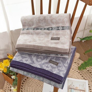 京都西川  / 今治棉麻紗織毛巾雙面夏毯 / 140x190cm