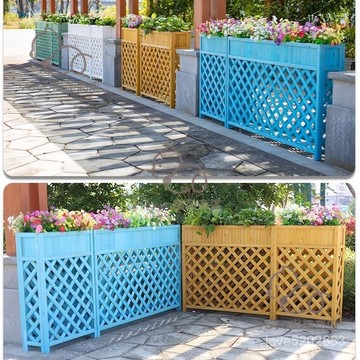 宅配免運😊防腐木花箱戶外隔離花盆花槽室內酒店名宿花架餐廳隔斷圍欄斷室外 花架