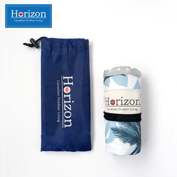 天際線 登山便攜防潮野餐墊 椰風藍調 （1~2人適用） （附收納袋）_廠商直送