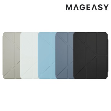 MAGEASY Apple iPad Air 4 / Air5 10.9/iPad Pro 11 FACET 全方位支架透明背蓋保護套 平板皮套 Y折 可站立 翻蓋 側翻 休眠喚醒